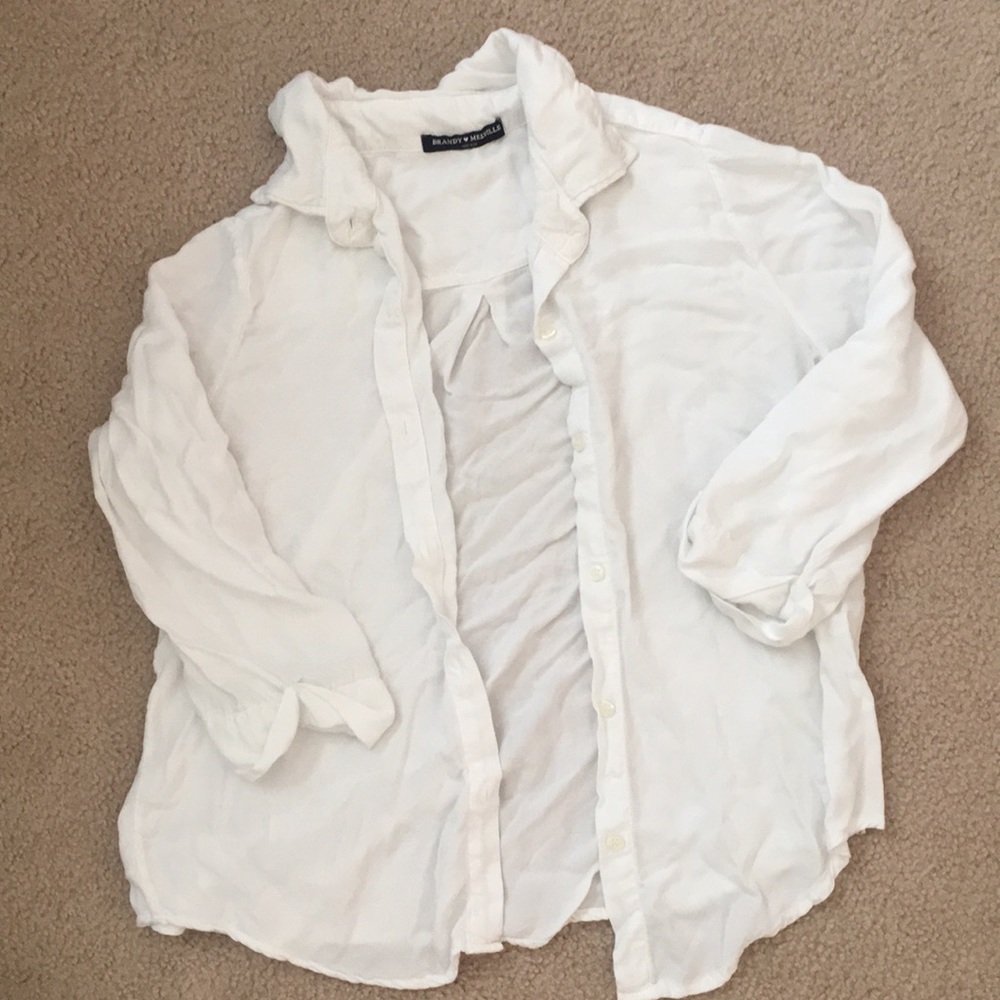 White button up blouse